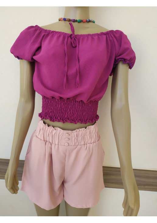 Blusa Lastex Cintura