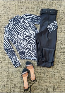 Body Manga longa Zebra 