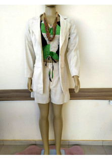 Conjunto Blazer e Bermuda Linho